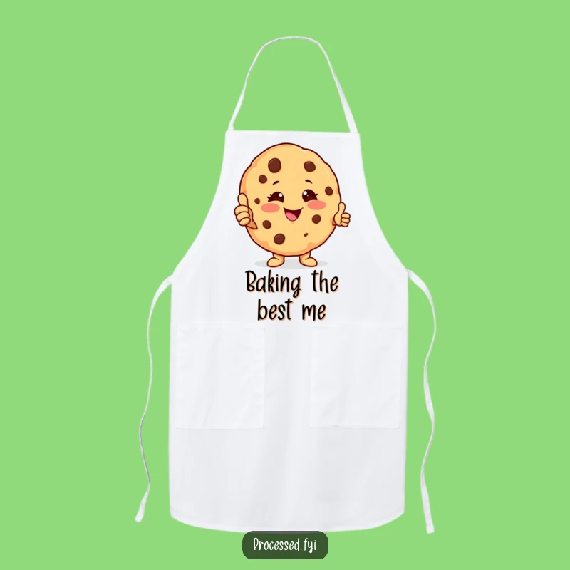 Funny Cookie Character Apron: Cheerful Kitchen Wear, Perfect Chef Gift
