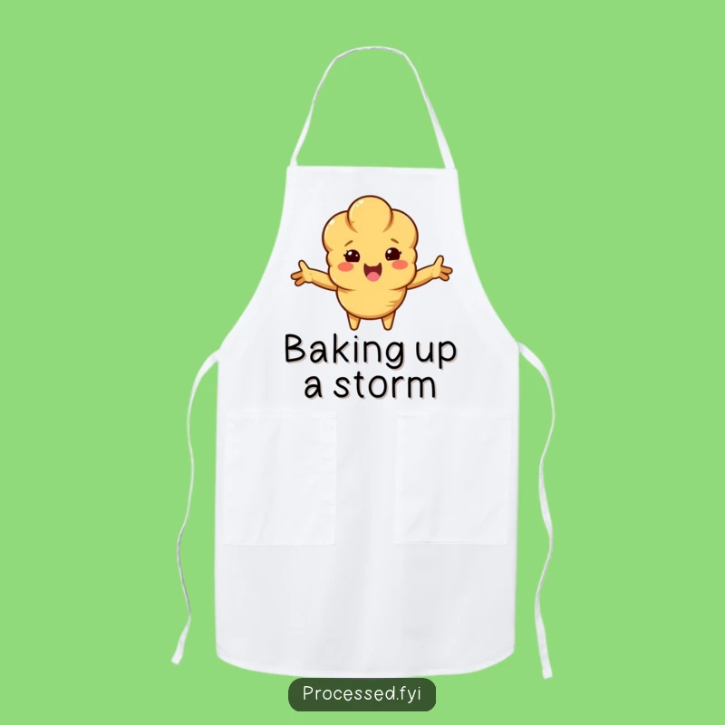 Funny Croissant Hug Apron: Bake with Joy and Cartoon Flair