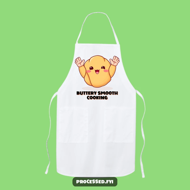 Funny Happy Croissant Apron: Cook with Joy and Delicious Style