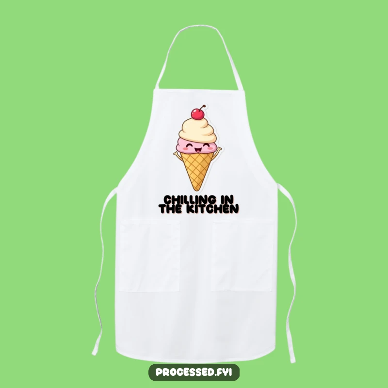 Funny Ice Cream Cone Apron: Serve Up Laughs with Hilarious Style!