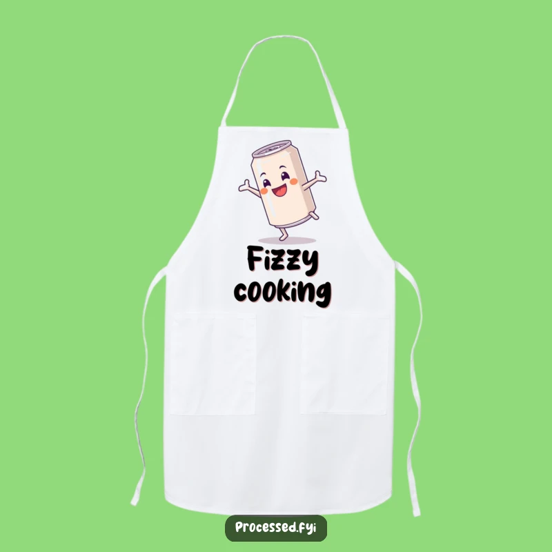 Funny Cartwheeling Soda Can Apron - Hilarious Kitchen Energetic Gift