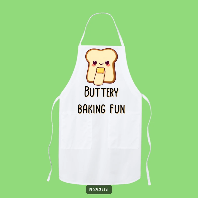 Funny Bread Butter Slide Apron: Cook with Smooth Laughs and Hilarious Fun!