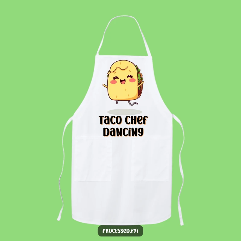 Funny Dancing Taco Apron - Smiling Legs Joyful Food Kitchen Gift