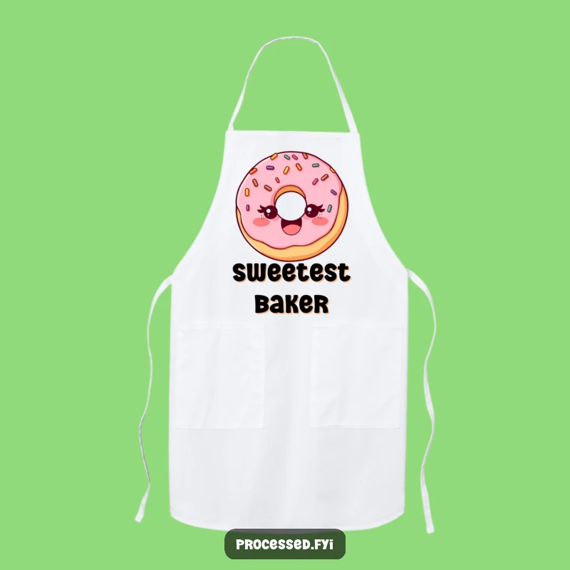 Funny Donut Wink Apron: Delightful Kitchen Wear for Bakers