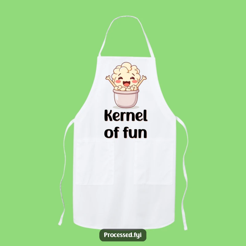 Funny Popcorn Character Apron: Cook Up a Storm with This Jovial Snack Buddy