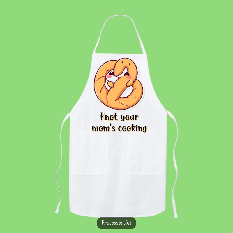 Funny Pretzel Twist Apron: Playful Kitchen Wear for Snack Chefs