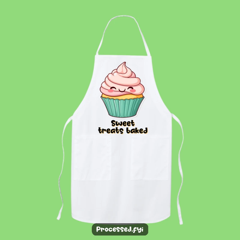 Funny Smiling Cupcake Apron: Bake with Joy and Sweet Style