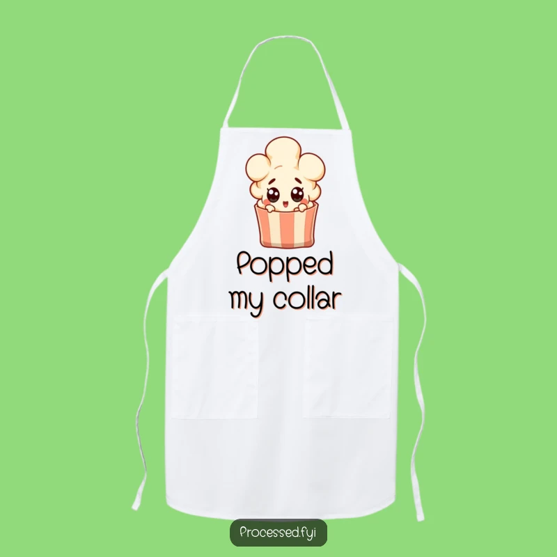 Funny Surprised Popcorn Kernel Apron - Cook & Laugh in Style!