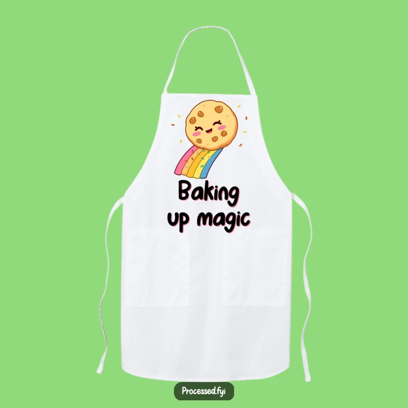 Funny Winking Cookie Rainbow Sprinkle Apron: Cook Up Some Laughs in Style!