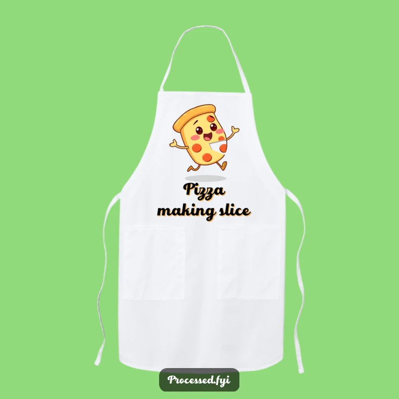 Funny Pizza Apron: Chef's Excited Character Kitchen Wear, Great Funny Gift!