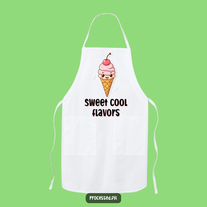Funny Cheerful Ice Cream Apron: Serve Up Fun with Sweet Style