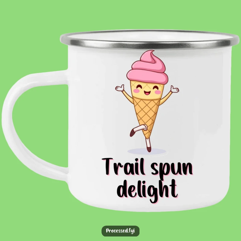 Adventure-Ready Funny Ice Cream Pirouette Camping Mug