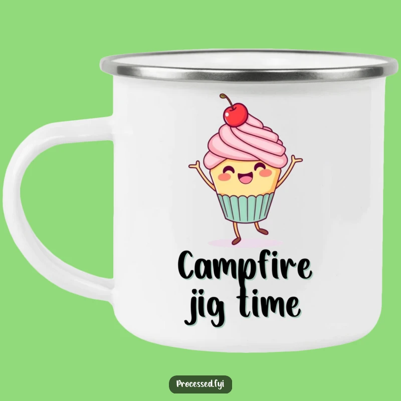 Funny Campfire Cupcake Jig Mug: Sweet Treats and Happy Sips