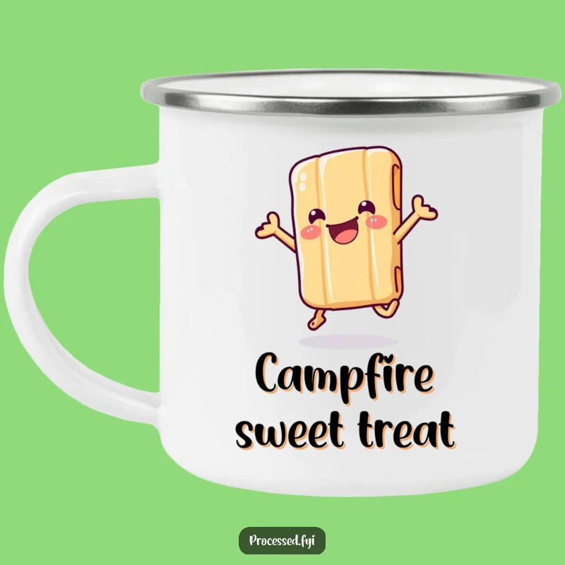 Funny Candy Bar Camping Mug: Sweet Jumps Around the Campfire!