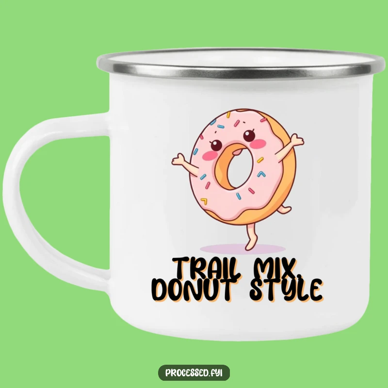 Funny Donut Cartwheel Camping Mug: Sweet Sips for Adventurous Outings
