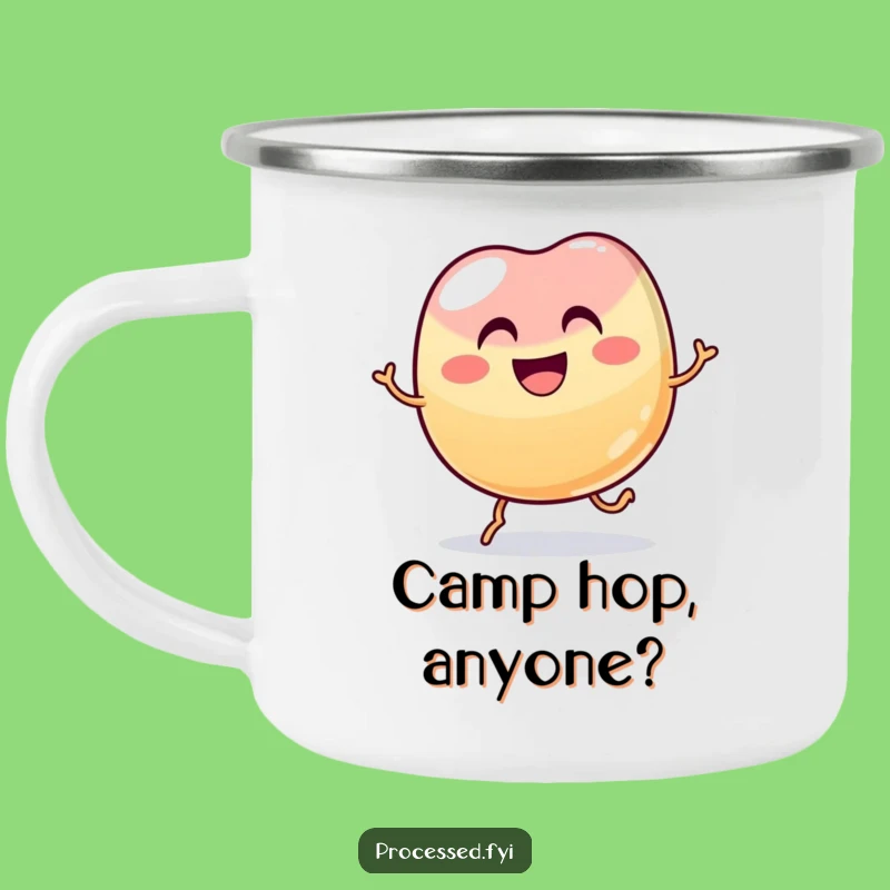 Funny Jelly Bean Camping Mug: Hilarious Outdoor Companion for Happy Trekkers