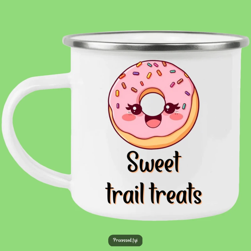 Funny Donut Wink Camping Mug: Delightful Drinkware for Sweetness