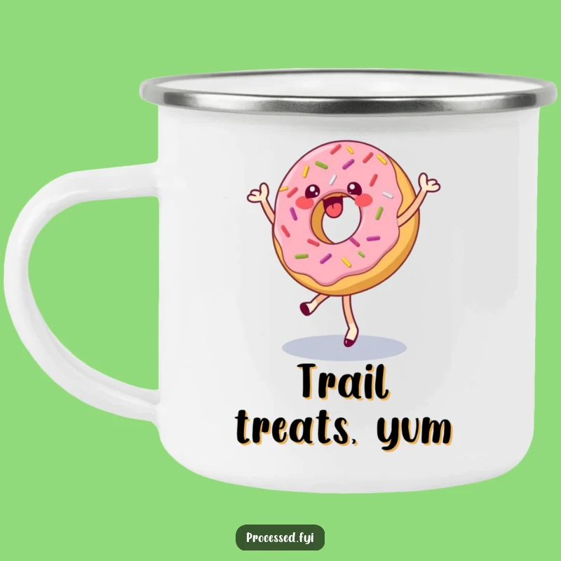 Funny Donut Dance Camping Mug: Sweet Sips on Adventures with a Pirouetting Donut