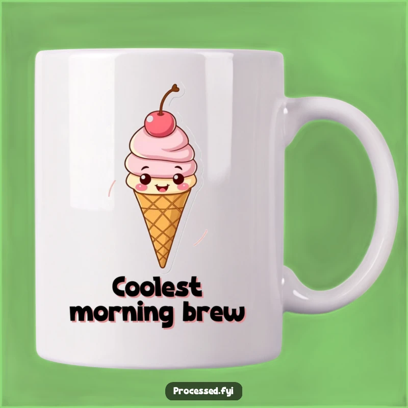 Funny Cheerful Ice Cream Mug: Spin into Happiness with this Hilarious Treat