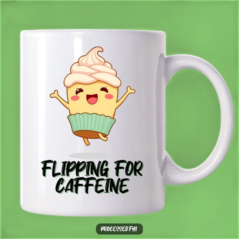 Funny Cupcake Cartwheel Mug: Joyful Flips Make a Hilarious Gift!