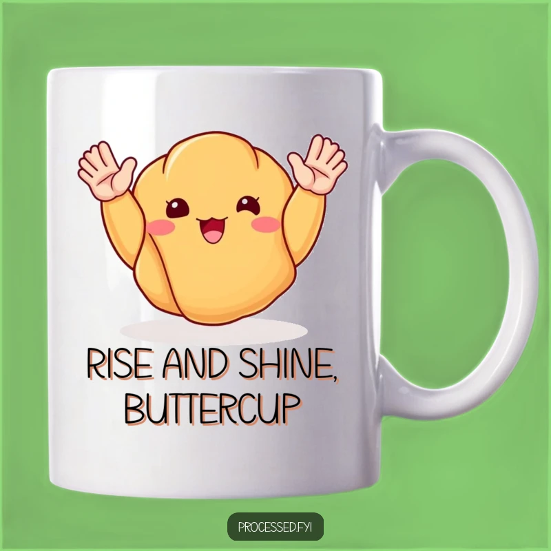 Funny Happy Croissant Mug: Start Your Day with a Delicious Laugh
