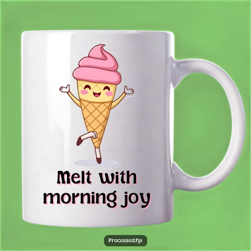 Funny Ice Cream Pirouette Mug: A Sweet Spin on Your Morning