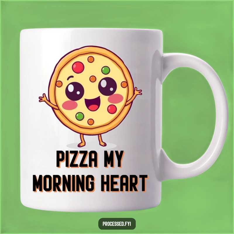 Funny Pizza Mug: Jigging Slice Character, Perfect Gift for Pizza Lovers