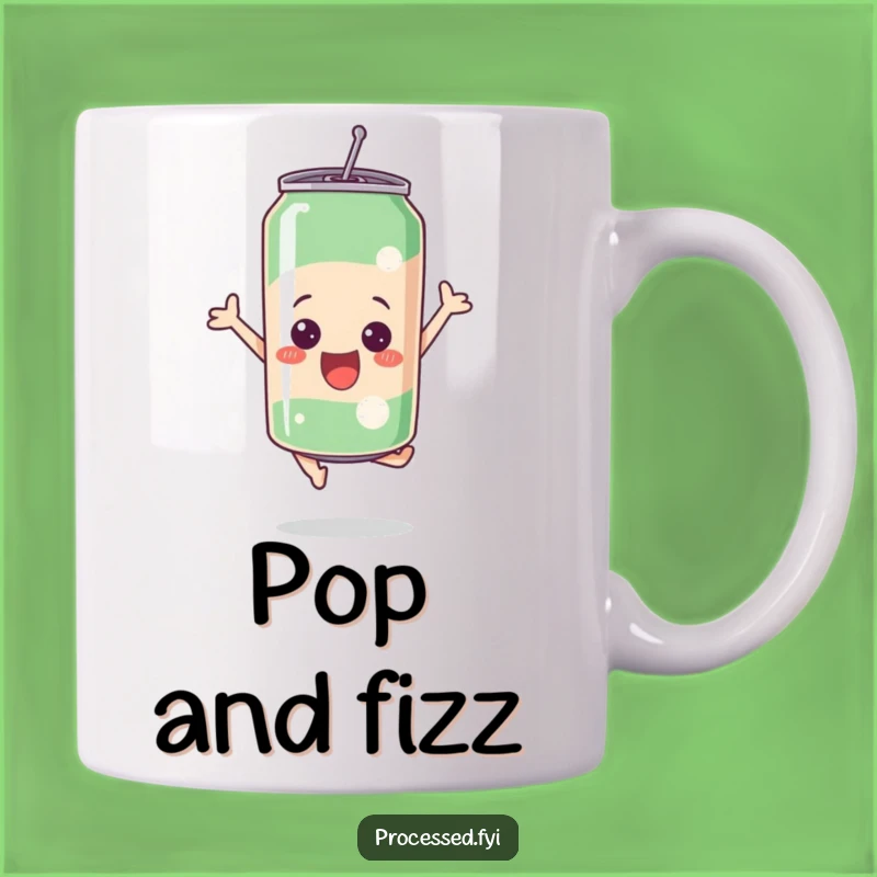 Funny Bubbly Soda Can Leap Mug: Excitement and Joy for Your Drink!