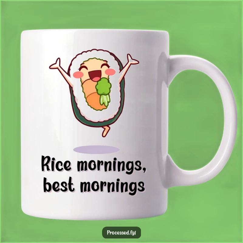 Funny Sushi Cartwheel Mug: A Hilarious Gift for Sushi Lovers