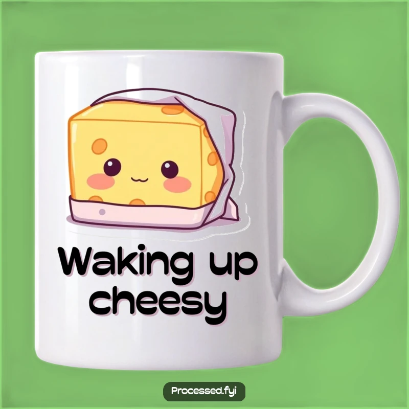 Funny Shy Cheese Mug: Blushing Brie Surprise - The Perfect Cheesy & Funny Gift!