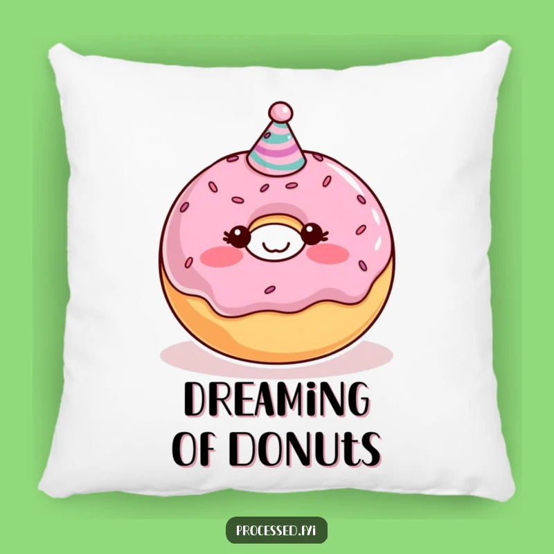 Funny Donut Pillow: Comfy Blushing Character Cushion, Adorable Funny Gift!