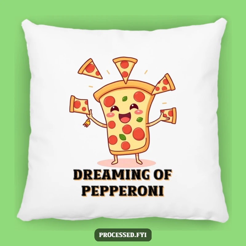 Funny Pizza Juggling Pepperoni Pillow - Comfy and Hilarious Home Decor Gift!