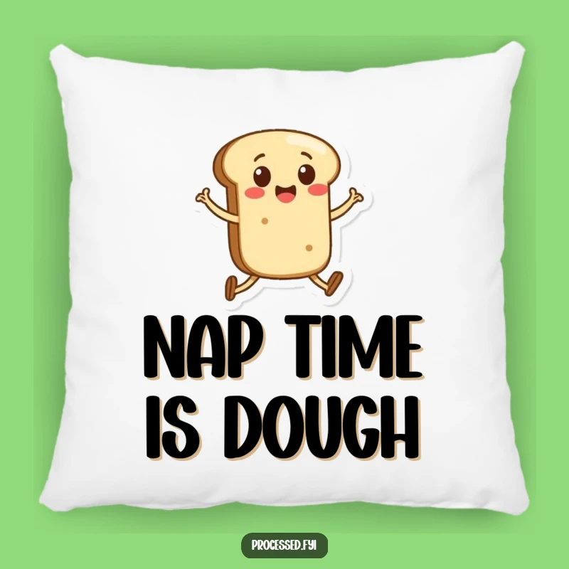 Funny Bread Roll Skipping Pillow - Cozy Carb Character Cushion for Happy Relaxation