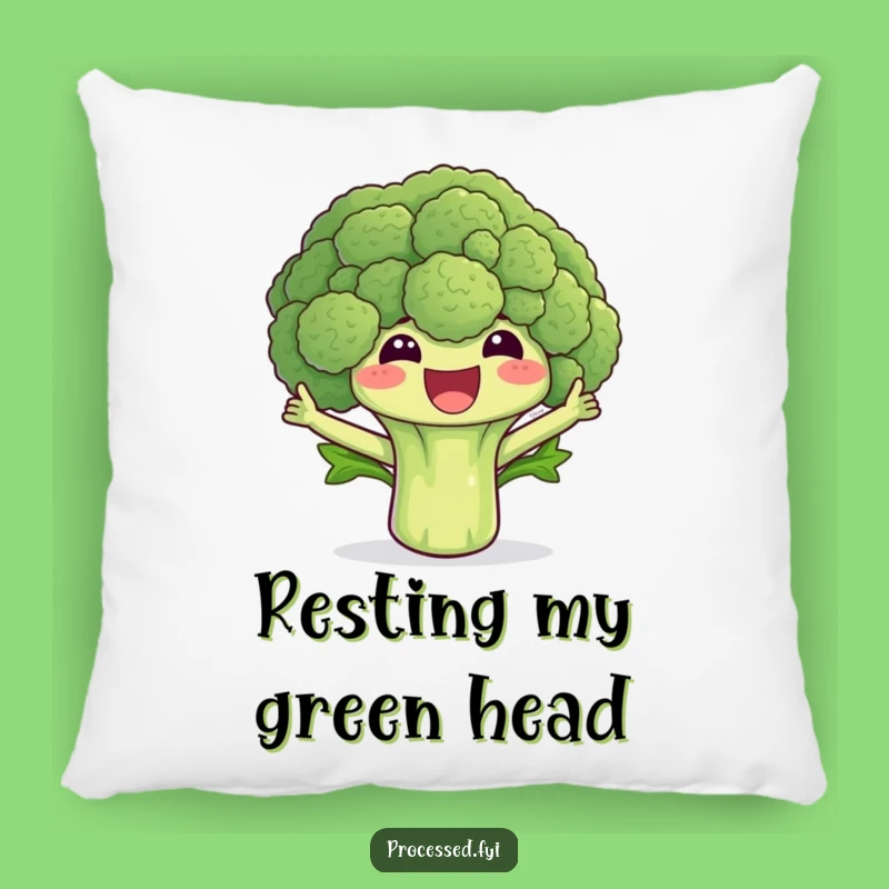 Funny Broccoli Waving Pillow: Hug a Healthy Laugh