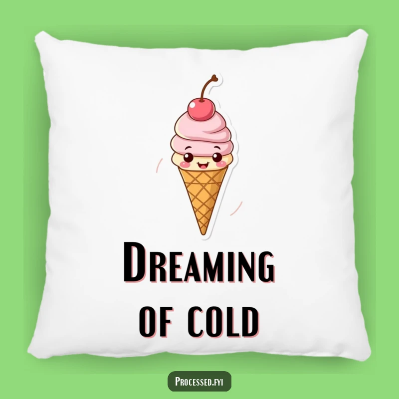 Funny Cheerful Ice Cream Pillow: Soft Comfort with a Cool, Sweet Touch