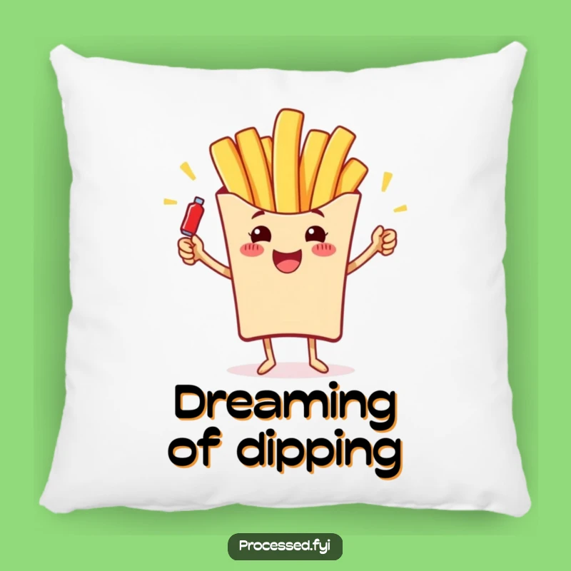 Funny French Fry Juggling Pillow: Cozy Comfort with a Ketchup Artist