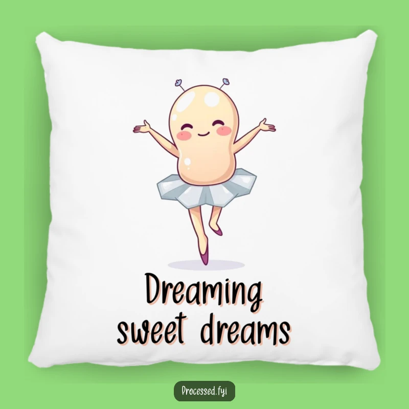 Funny Jellybean Ballet Pillow: Wobbly Dancer Accent Cushion Gift
