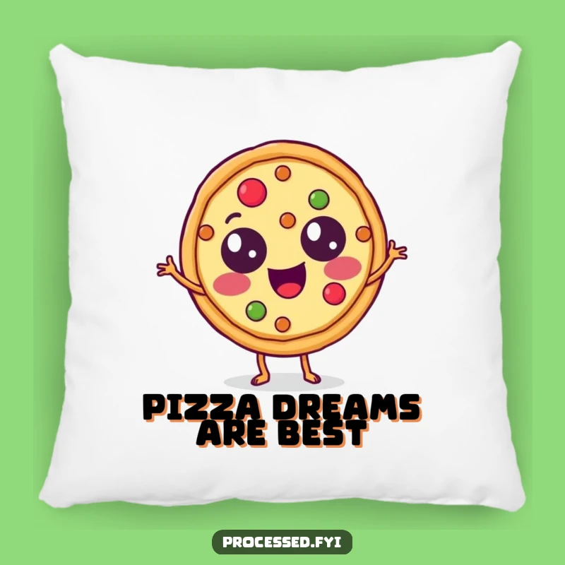 Funny Pizza Pillow: Dancing Slice Character Comfort, Hilarious Decorative Gift