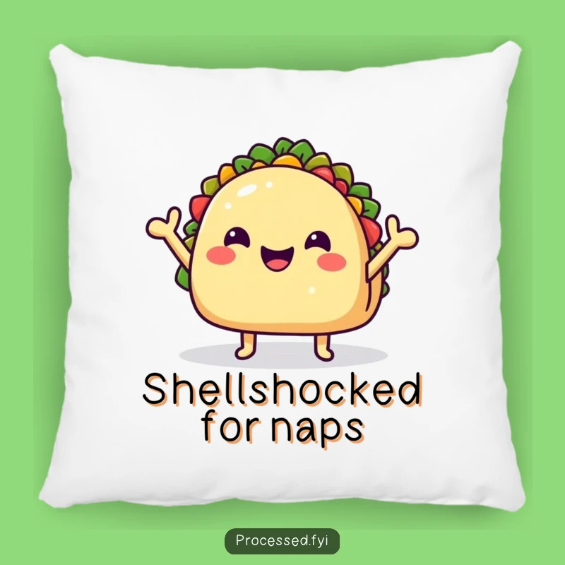 Funny Taco Pillow: Cheerful Waving Character Comfort, Hilarious Decorative Cushion Gift