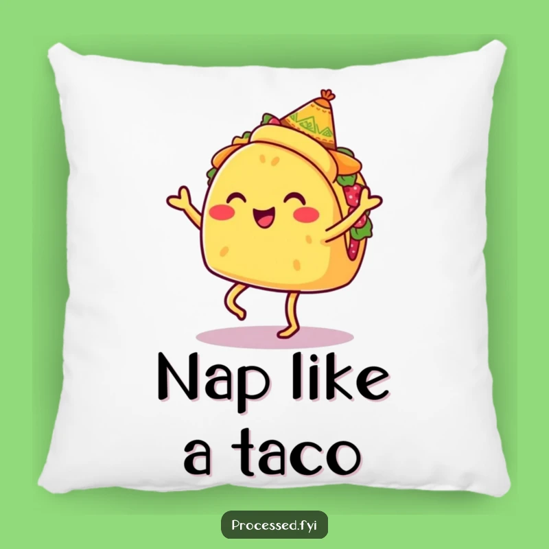Cozy Funny Taco Jigging Pillow: Snuggle Up with a Dancing Taco and Sombrero
