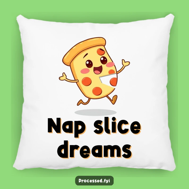 Funny Pizza Pillow: Comfy Excited Slice Cushion, Adorable Funny Gift!