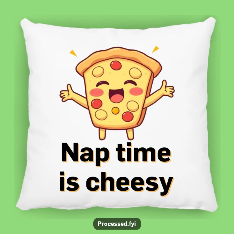 Funny Pizza Slice Giggle Pillow: Cheerful Decor for Cozy Comfort