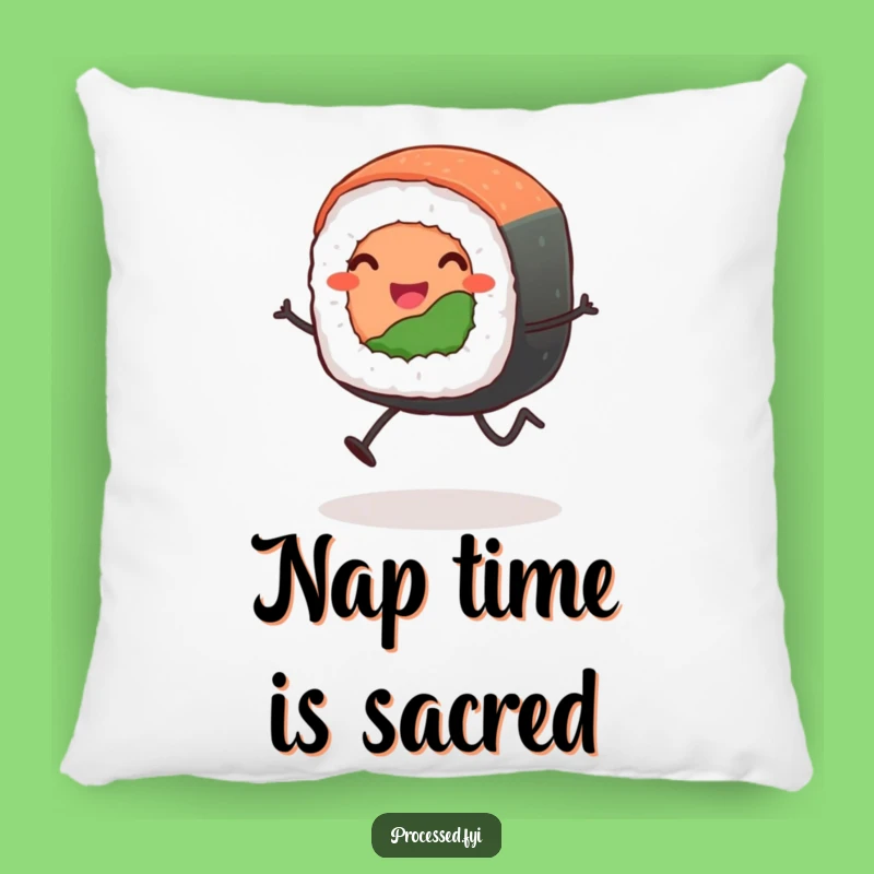 Funny Leaping Sushi Roll Pillow: Cuddle Up with Cartoon Comfort and Humor