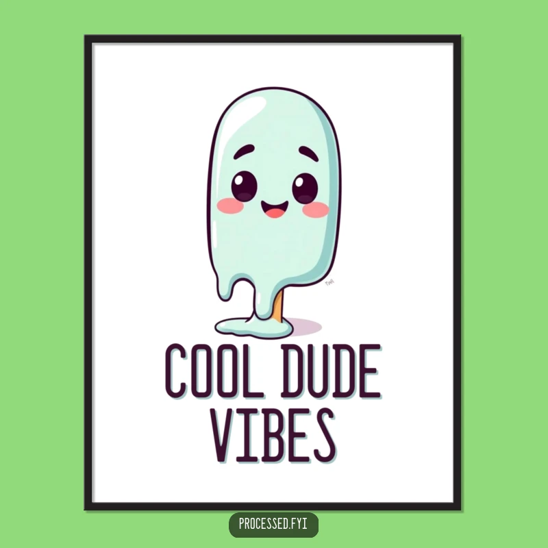 Funny Melting Popsicle Digital Print: Hilarious Wall Art for a Fun Space