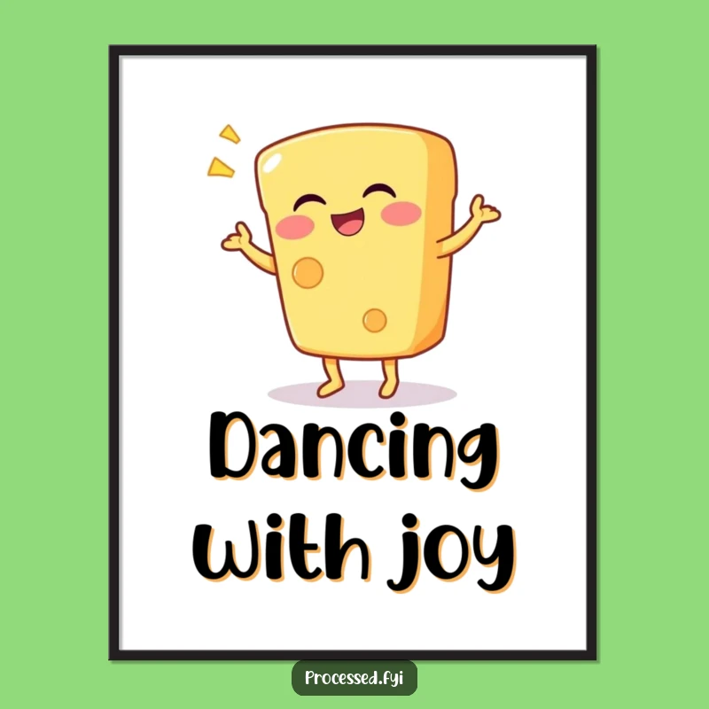 Funny Cheese Dance Digital Art - Instant Giggling Decor for Whimsical Spaces