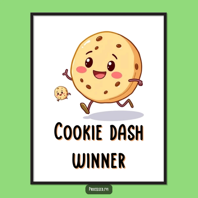 Funny Cookie Race Art Print: Instant Hilarious Decor