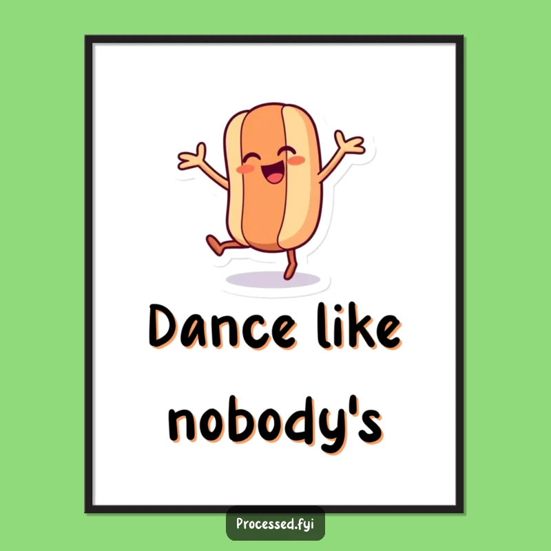Funny Dancing Hot Dog Digital Art - Instant Wacky Wiener Download