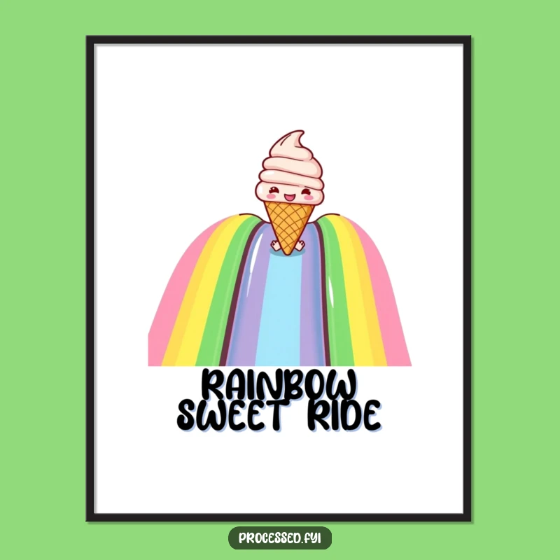 Funny Ice Cream Digital Art: Instant Sweetness for Your Walls