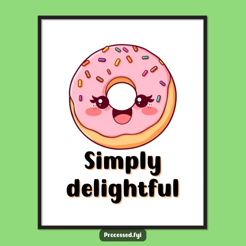 Funny Donut Wink Digital Art: Delightful Decor for Sweet Spaces
