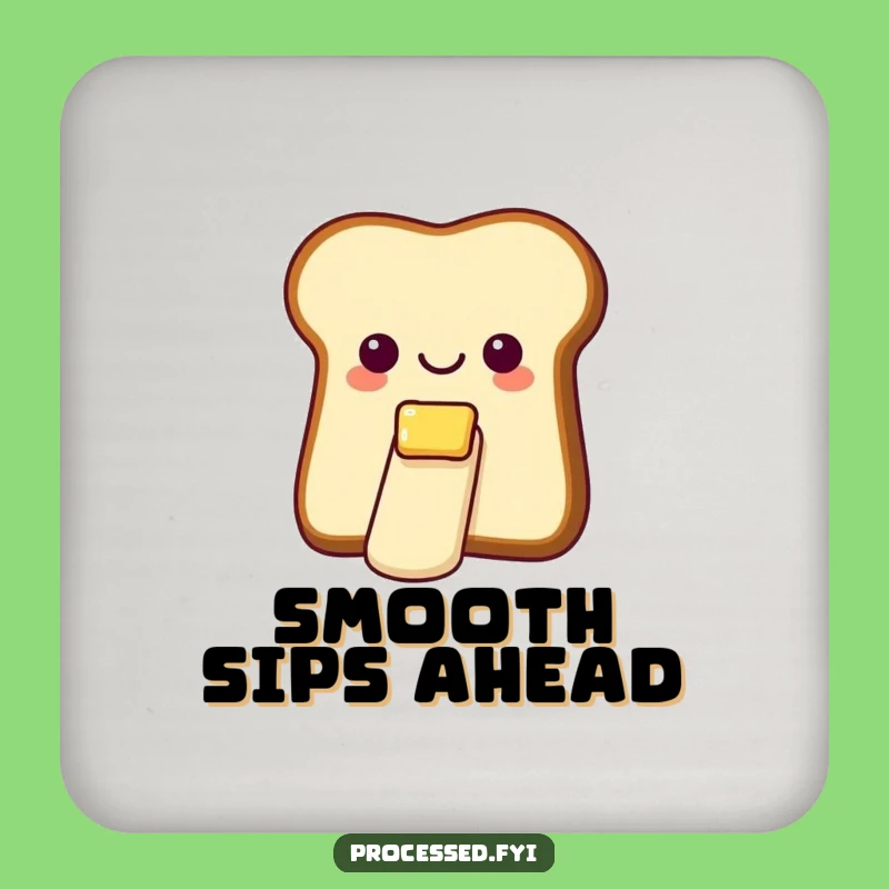Funny Bread Butter Slide Coaster: Protect Surfaces with Smooth Laughs!